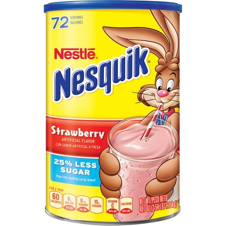 Nestle Nesquik Strawberry Flavored Powder, 40.7 oz