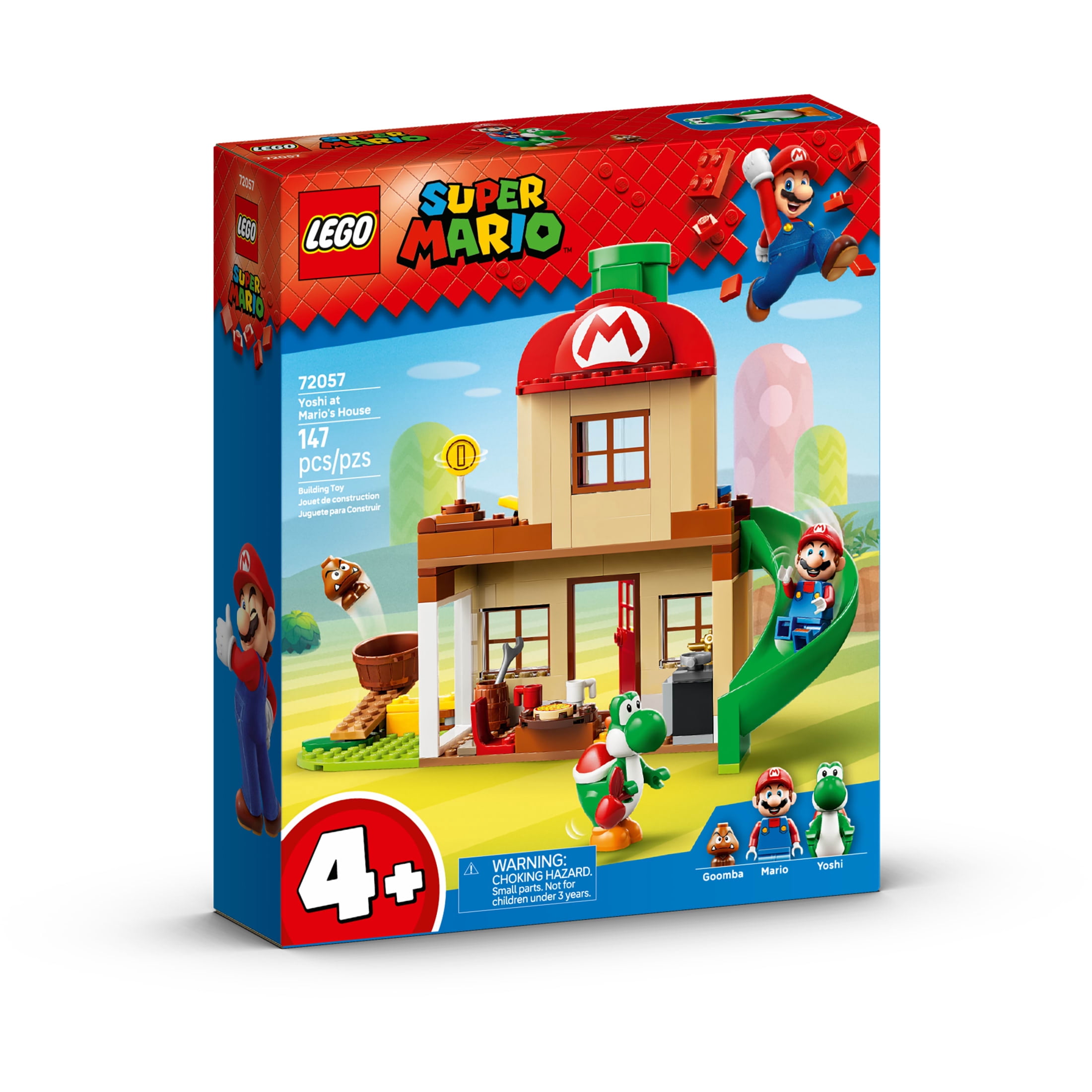 LEGO Super Mario Yoshi at Mario's House - Building Toy for Boys & Girls, Ages 4+ - Preschool Set for Pretend Play - Gift for Birthdays - Yoshi Toy for Kids - 72057