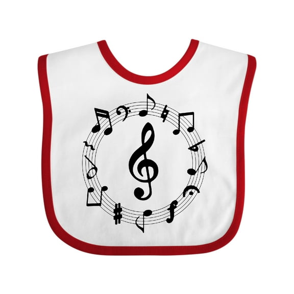 Inktastic Music Notes Boys or Girls Baby Bib
