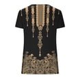 thumbnail image 4 of Summer Tops for Women Trendy Boho Floral Print Tunic Shirts Short Sleeve V Neck Tshirt Casual Loose Blouse Fashion, 4 of 5