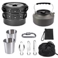 thumbnail image 1 of Sonducket Camping Cookware Kit Portable Cooking Equipment Pan  Set Pot Outdoor Kits de desorden para acampar Negro, 1 of 1