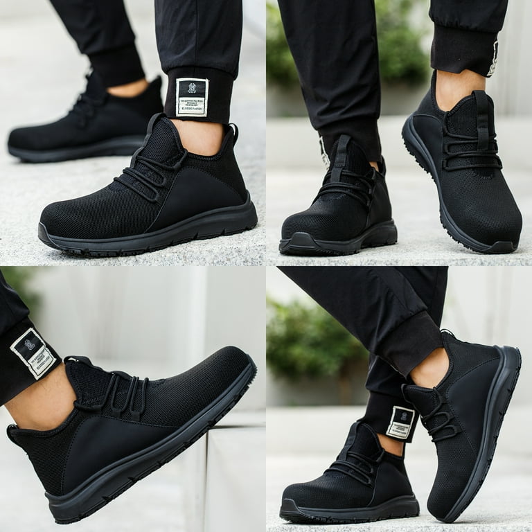 ulogu Steel Toe Shoes for Men Women Non Slip Sneakers Puncture Proof Safety Shoe Waterproof Steel Toe Work Shoes (Men Size 10, Black) ulogu Steel Toe Shoes for Men Women Non Slip Sneakers Puncture Proof Safety Shoe Waterproof Steel Toe Work Shoes (Men Size 10, Black)