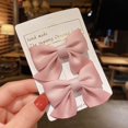 thumbnail image 1 of Paquete de 2 lazos para el pelo de color caramelo con forma de corazón para niña, banda de goma estilo cola de caballo doble, accesorios para el pelo, 1 of 6