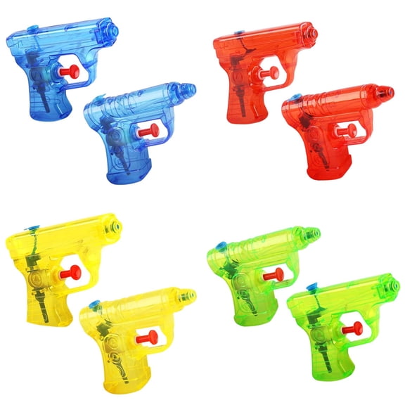 Apeya 4 Pack Mini Water Guns, Colorful Plastic Squirt Toys for Summer Pool Party Favors, Outdoor Water Games and Backyard Fun