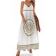thumbnail image 1 of Vestido sin mangas blanco bronce con clave griega Meander vestido de invitada de boda 2024 vestidos para mujer 2024, 1 of 7
