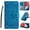 Blue, variant on Case for Google Pixel 10 /10 Pro, Premium PU Leather Magnetic Closure Flip Wallet Phone Case with Card Holder Cash Slot Stand Function Embossed Flower Shockproof Lanyard Case Cover - Blue