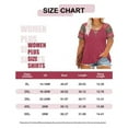 thumbnail image 3 of CASSIE LIZ Womens Tops Plus Size Summer Crew Neck Shirts Brick Red Fashion Short Sleeve Tee Loose Fit Colorful Striped Raglan Tunics Spring Blouses Casual Pullovers XL 14W 16W, 3 of 5