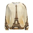 thumbnail image 7 of Eiffel Tower Womens Casual Crewneck Sweatshirt Long Sleeve Tops Cute Pullover Loose Fit, 7 of 7