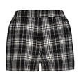 thumbnail image 5 of Summer Hot Short Pants Womens Trendy Elastic Waistband Trendy Plaid Shorts Casual Sexy Cotton Pjs Mini Shorts (M, Black), 5 of 6