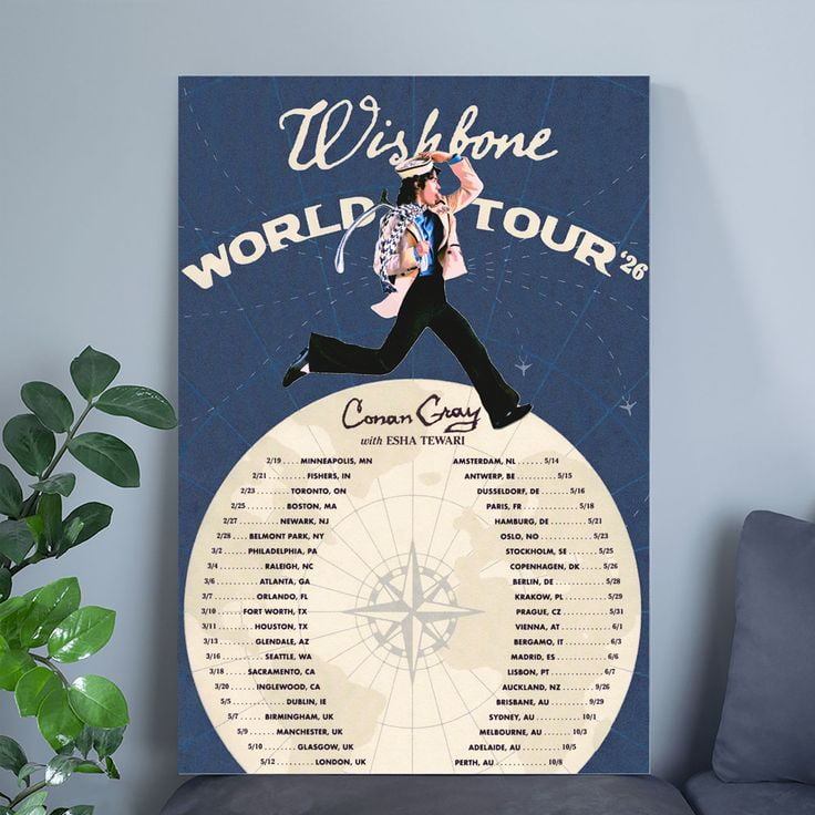 Tour Poster- Conan Gray WISHBONE WORLD TOUR Poster, One Sheet Wall