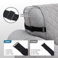 thumbnail image 5 of SHANNA Sofa Covers for Loveseat, Water Repellent Reversible Quilted Sofa Slipcovers, Non Slip Sofa Covers 2 Seater, Furniture Protector with Elastic Strap for Pets Kids Dog Cat, Light Gray, 2-Seater, 5 of 9