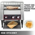 thumbnail image 4 of VEVOR 2200w Commercial Conveyor Toaster,300PCS/Hour 110V Heavy Duty Stainless Steel Toaster for Restaurant Breakfast, Sliver, 4 of 9