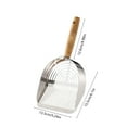 thumbnail image 3 of YiJuHui 1pcs Stainless Steel Cat Litter Scoop with Fine Mesh Sifter, Heavy Duty Poop Shovel for Odor Control, Non-Stick Easy Clean Litter Box Accessory for Pets A, 3 of 6