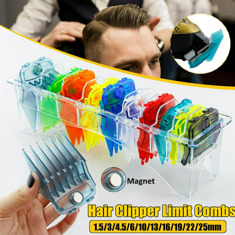 10Pcs Premium Cut Hair Clipper Guides Guards Limit Combs Set For Wahl