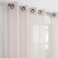 thumbnail image 4 of Eclipse Emina Crushed Sheer Voile Window Curtain Panel, Grommet, 1 Panel, 50 In Wide x 84 In Long, Blush, 4 of 9