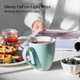 thumbnail image 3 of DOWAN Coffee Mugs Set of 6, 17 Oz Ceramic Cups With Handle, Large Mug for Tea, Party, Thanksgiving, Turquoise, 3 of 8