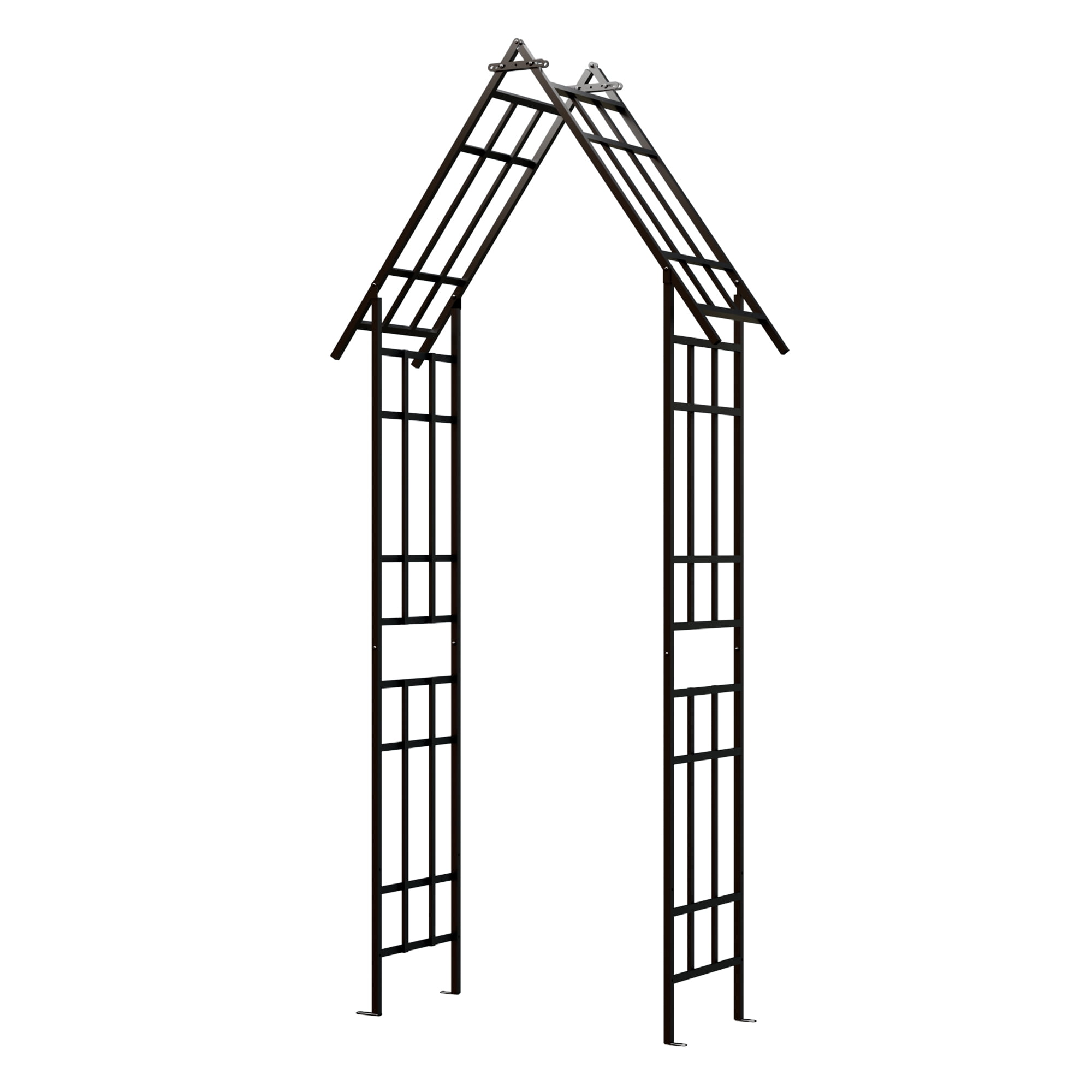 Miniyam Adjustable Metal Garden Arch for Climbing Plants, Durable Powder-Coated Trellis