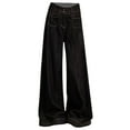 thumbnail image 5 of Womens High Waisted Jeans, Audhol Women's Straight Wide Leg Jeans High Waisted Stretchy Casual Wide Leg Loose Pants Women's Jeans Black M, 5 of 5