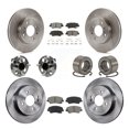 thumbnail image 1 of Transit Auto Front Rear Wheel Hub Bearings Assembly Disc Brake Rotors and Semi-Metallic Pads Kit (10Pc) for Car 2012-2017 Hyundai Accent - Left Right Side (Driver Passenger) KBB-106790, 1 of 10