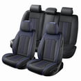thumbnail image 2 of Car Seat Covers Full Set Custom Fit for Hyundai Kona 2018-2026 - Premium Faux Leather Auto Protectors with Waterproof, Breathable, Anti-Slip Car Seat Protectors (BlackBlue,Full Set), 2 of 7