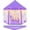 04-Purple Tent with Star Lights and Rug, variant on EVOIONOS Pink Princess Tent for Girls Age 4-7, Girls Tent with Star Lights, Kids Play Tent for Girls Indoor, Princess Castle Playhouse Tent for Toddlers, Princess Toy Tent 55x53 inch
