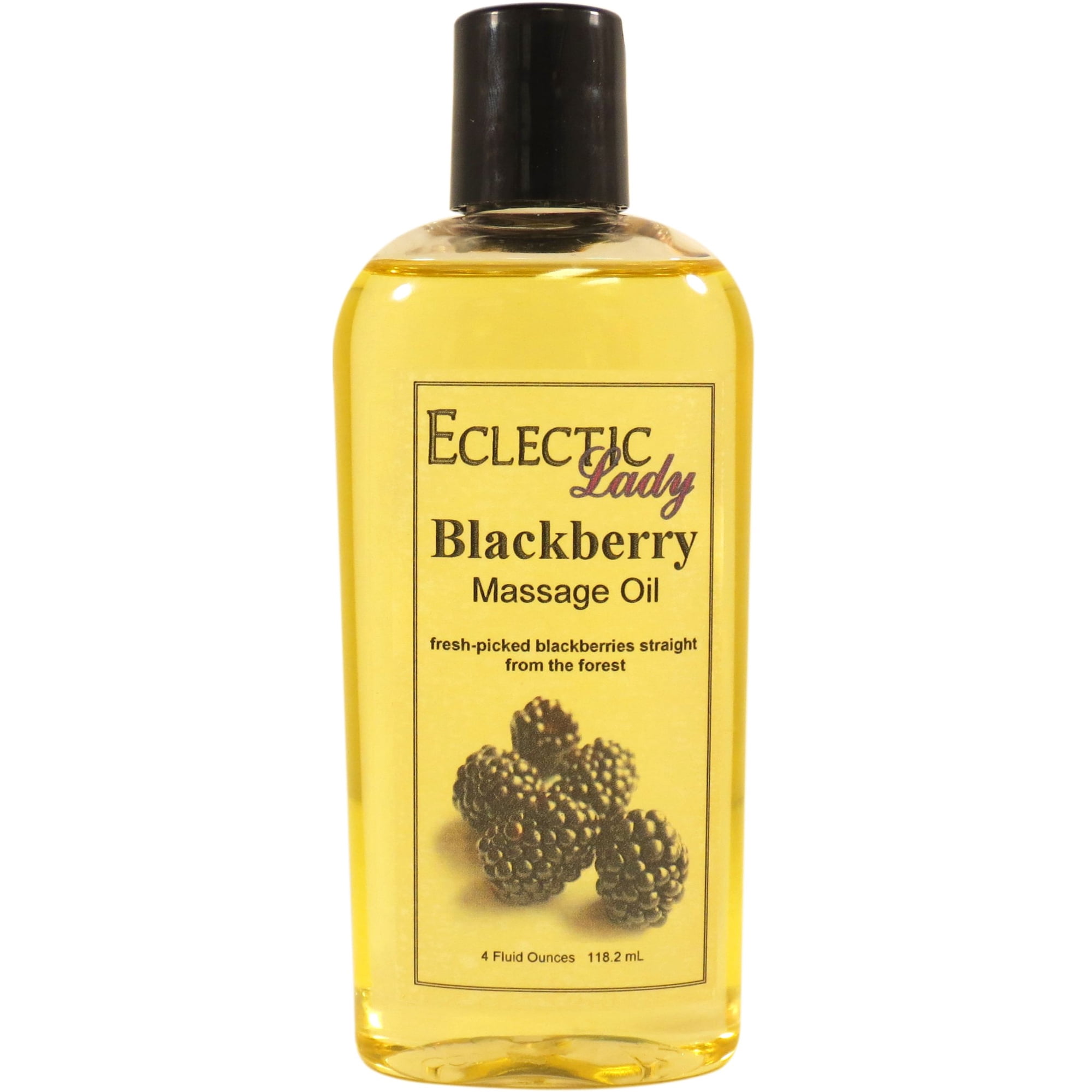 Blackberry Massage Oil by Eclectic Lady, 4 oz, Sweet Almond Oil and Jojoba Oil