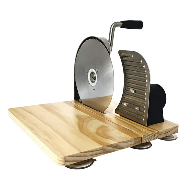 Cortadora de pan manual clásica con manivela para panes caseros de masa madre Plegable de plata