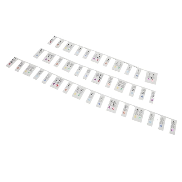Pegatinas extraíbles para teclado de piano, pegatinas de silicona para teclado de piano, pegatinas de silicona para teclado de piano, guía de notas de p