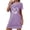 Purple, variant on zbxnLI Nightgown Womens Short Sleeve Crew Neck Sleepshirts Solid Color Dress Casual Loose Comfy Pajama Clothes