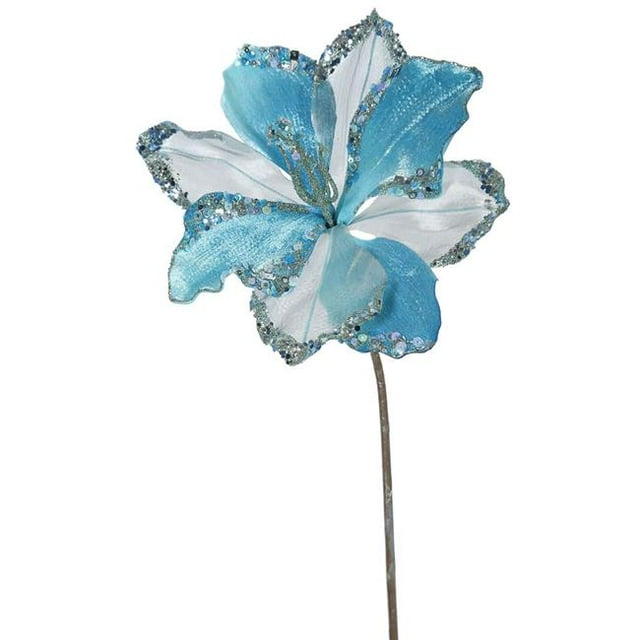Vickerman OF161262 Sea Blue Amaryllis Flower Stem, 20 & 9 in.