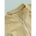 thumbnail image 6 of aturustex Little Boys Classic Striped Jumpsuits Swimsuit 0-3T Toddler Baby Short Sleeve Rompers Crew Neck Half Zipper Swimwear Non-Pilling Rash Guard Beachwear for Swim Pool Holiday Swimming, 6 of 7