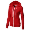 thumbnail image 3 of H2H Womens Casual Slim Fit Zip up Hoodie Long Sleeve Solid Colors (CWOHOL030), 3 of 6