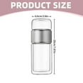 thumbnail image 3 of glass tea tumbler, Glass leakproof travel mug, 12oz Double Wall Glass Tea Tumbler, Leakproof Travel Mug with Stainless Filter, Hot & Cold, 3 of 9