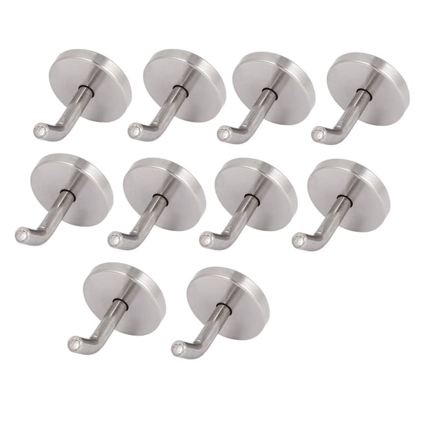 Gancho de ropa y abrigo de acero inoxidable montado en la pared de 40x50mm para baño, 10 piezas