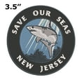 thumbnail image 2 of Save Our Seas! New Jersey 3.5 Inch Iron Or Sew On Embroidered Fabric Badge Patch Ocean Beach, Salt Life Iconic Series, 2 of 2