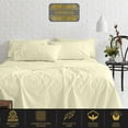 thumbnail image 2 of Shrinita 700 Thread Count Egyptian Cotton 10" Deep Pocket 42"x80" Truck Ivory Bedsheet, 2 of 7