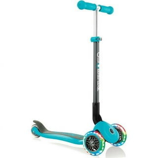 Globber 444-810 Elite Prime Flashing Head Deck & Light Up Wheel Scooter  with Anodized Tbar, Deep Pink Translucent 