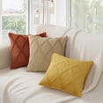 thumbnail image 6 of decorUhome Decorative Throw Pillow Covers 18x18 Set of 2, Soft Plush Faux Fur Wool Pillow Covers for Couch, Rust, 6 of 9