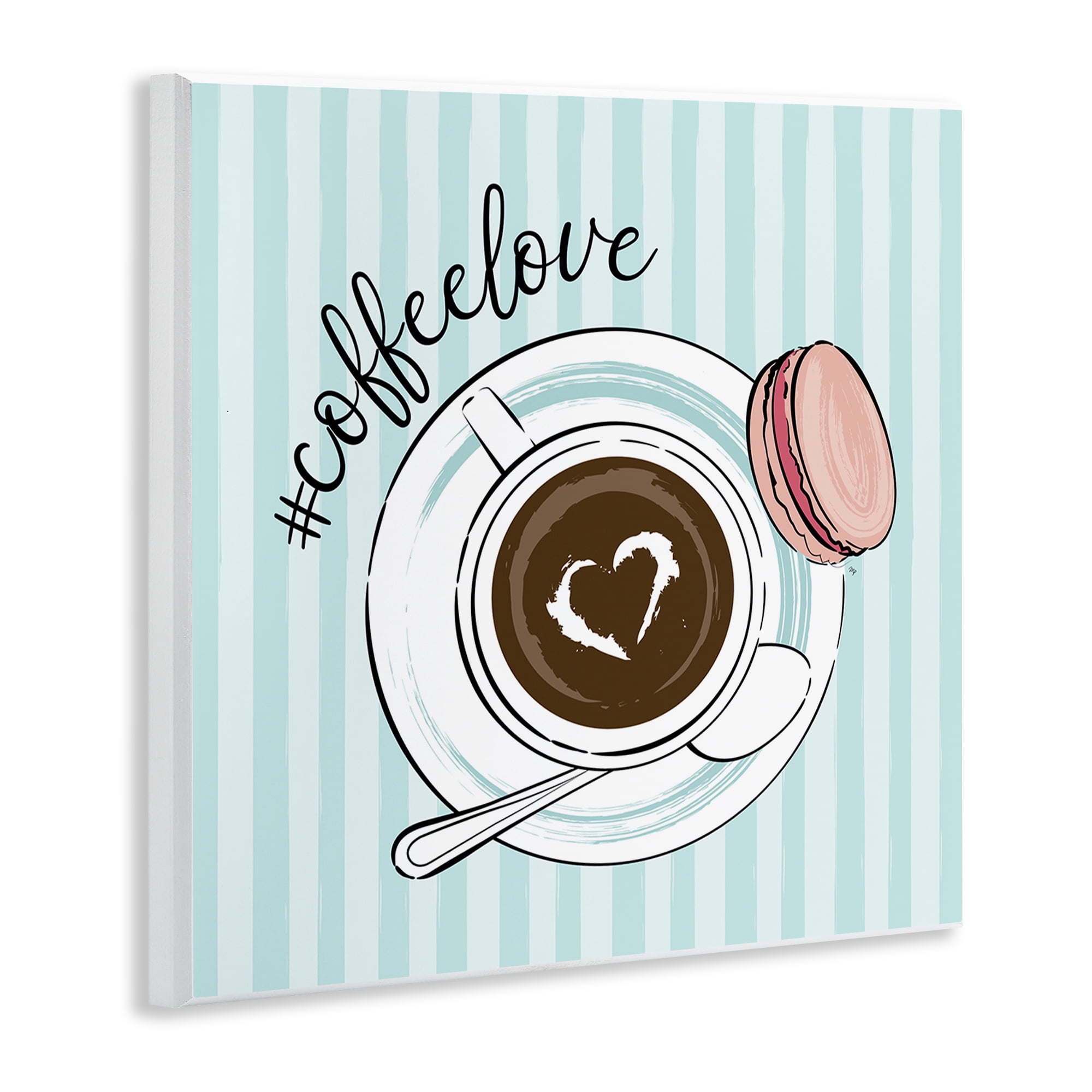 Stupell Industries Coffee Love Hashtag Wall Plaque Art, design by Martina Pavlova