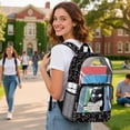thumbnail image 3 of SEANATIVE Clear Backpacks for Girls Boys Preschool Elementary Kids Clear Backpack Transparent Bookbag See Through Daypack PVC Heavy Duty School Bag, Black Cat Book Coffee Print, 3 of 7