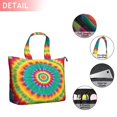 thumbnail image 2 of Colorful Tie Dye Petal Mandala Pattern Travel Tote Bags for Women Carry On,Large Weekender Bags for Women Travel,Multi Functional Duffle Bag for Work,Shopping,Sports, 2 of 5