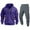 Dark Purple, variant on MLQIDK Mens 2 Piece Set Workout Gym Big and Tall Jogging Sweat Suits Tracksuits Sport Fleece Hoodie and Cargo Sweatpants Athletic Jogging Suit Lounge Outfit Winter Suit Sets Saffron 3XL
