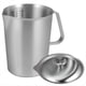 thumbnail image 1 of Medidora de Acero Inoxidable 304 de 2 L con Tapa y Marcador. Jarra de Leche para Restaurantes, Cocina y Café., 1 of 5