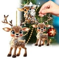thumbnail image 2 of AUDeals Acrylic Reindeer Ornaments for Christmas Tree, Farmhouse Holiday Decorations, Rustic Country Hanging Reindeer Decor for Xmas Home, 2 of 8