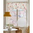thumbnail image 4 of Boho Floral Botanical Linen Curtain Valance for Bedroom/Bathroom/Kitchen/Office/Living/Dining Room Window,Abstract Modern Minimalist Beige Rod Pocket Topper Decorative Cafe Drapes Panel 60"x18", 4 of 6