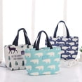 thumbnail image 5 of Bolsa de aislamiento portátil de lino de algodón de estilo nórdico bolsa de aislamiento de papel de aluminio almuerzo de estudiante con bolsa de arroz bolsa de hielo al por mayor, 5 of 5
