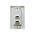 thumbnail image 1 of Vanco Slim Line Dual HDMI Decor Wall Plate - Mounting plate - HDMI X 2 - white, 1 of 1