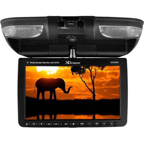 XO Vision 9" Overhead LCD Monitor with DVD Player and IR/FM