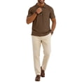 thumbnail image 5 of Busydd Shirts for Men Solid Color Lapel Button Mens Linen Shirt Casual Short Sleeve Summer Shirts 2XL, 5 of 8