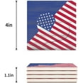 thumbnail image 3 of FMSHPON Independence Day American Flag Set of 8 Coaster for Drinks, Absorbent Ceramic Stone Coasters Cup Mat with Cork Base for Home Kitchen Room Coffee Table Bar Decor, 3 of 3